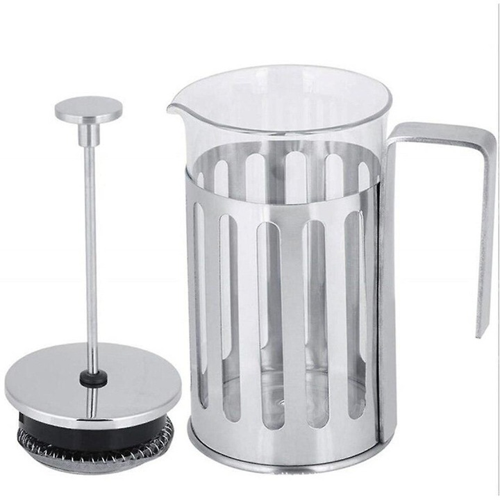 Cafetiera French Press 350ml, otel inoxidabil auriu, sticla borosilicata