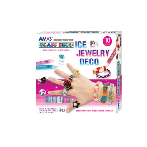 Set creatie AMOS Glass Deco 10 culori Bijuteri