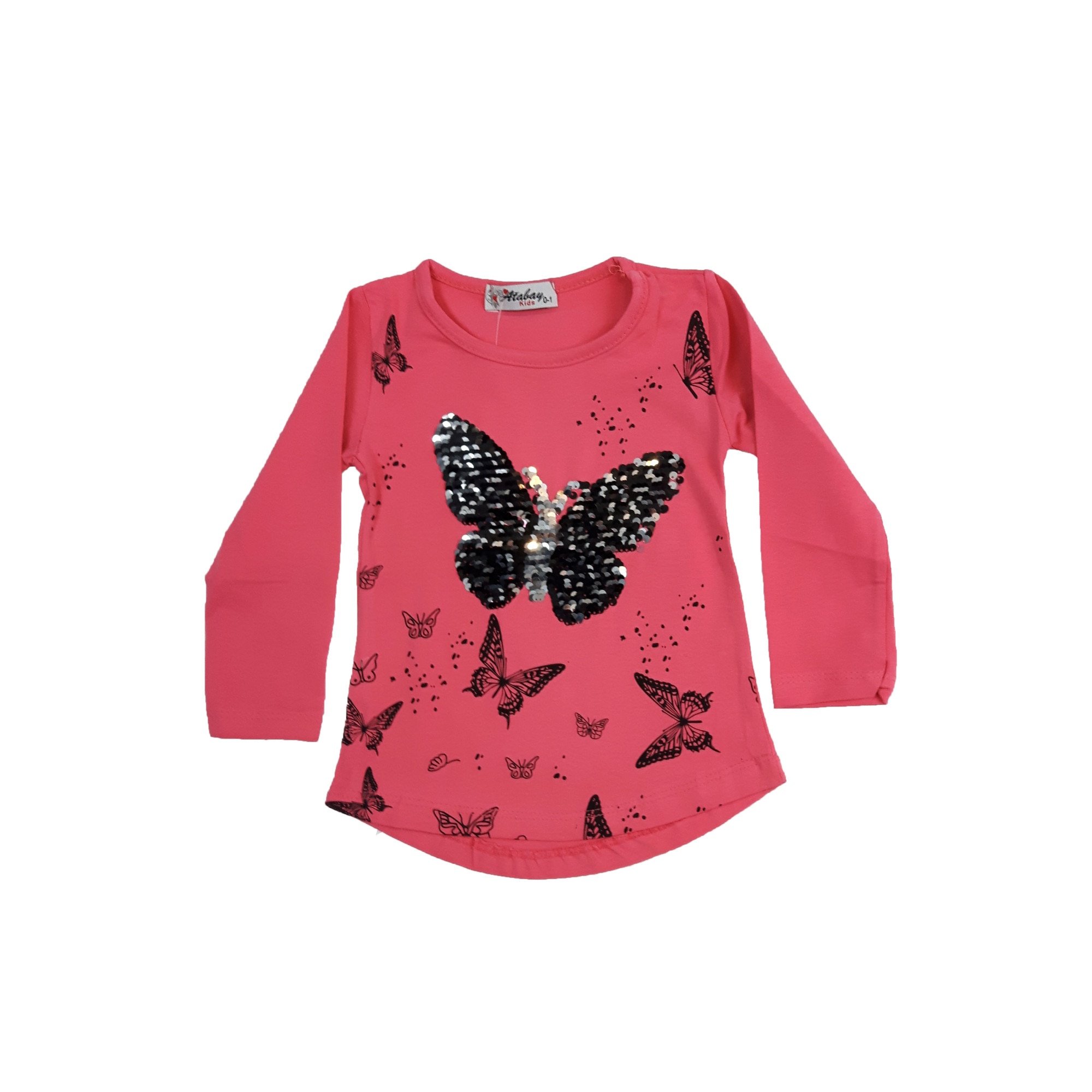 Nomination teenager Taxation Bluza cu model fluture, culoare roz, din paiete reversibile pentru fete 1  an - eMAG.ro