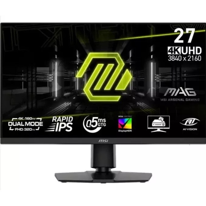 Monitor Gaming Rapid IPS LED 27'' MSI MAG 272URDF E16 UHD (3840 x 216) HDMI DisplayPort Pivot 320 Hz 0.5 ms (Negru)