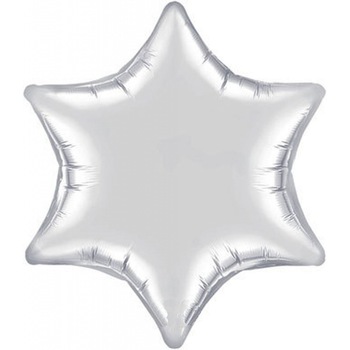 Balon Folie Argintiu Metalizat Starpoint - 50 cm, Qualatex 19122 Balon Folie Argintiu Metalizat Starpoint - 50 cm, Qualatex 19122