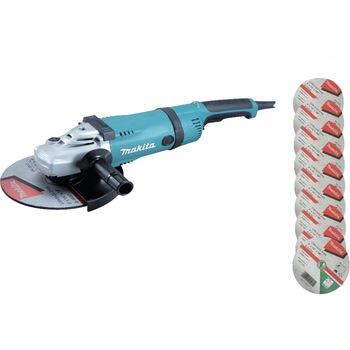 Polizor unghiular (flex) Makita GA9030R, 2400w 230mm + 10 discuri taiere piatra cadou Polizor unghiular (flex) Makita GA9030R, 2400w 230mm + 10 discuri taiere piatra cadou