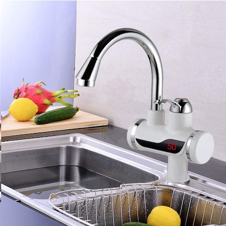 Robinet Electric pentru Incalzit Apa cu Afisaj Temperatura LCD led, Putere 3KW, Apa Calda Instant, Debit 2L/min