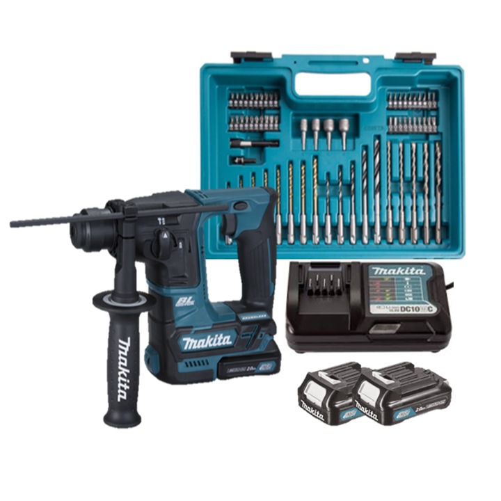 Ciocan rotopercutor pe acumulatori Makita CXT, 10.8 v, 2 acumulatori inclusi + accesorii