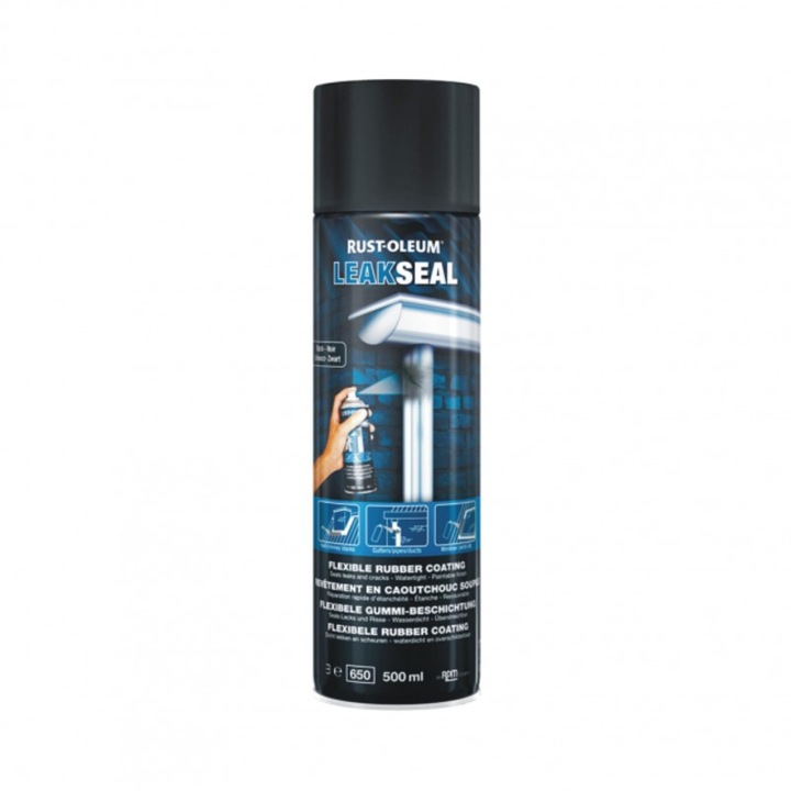 Membrana Cauciucata Fisuri si Crapaturi Leak Seal Negru 500ml, Black