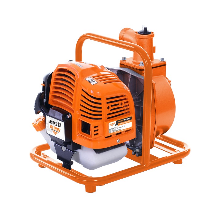 Motopompa apa curata Ruris MP30, 1.7 CP, 52 CC, 15 mc/h debit apa, 1.5" prindere furtun, 140 m refulare pe orizontala, 8 m adancime absorbtie, 1.2 l, benzina