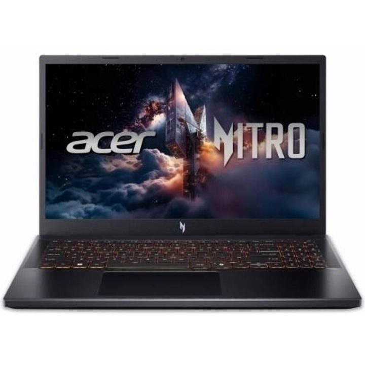 Laptop Acer Nitro V 15 ANV15-52-55Q8 Intel Core 5 210H 15.6inch 16GB 512GB nVidia GeForce RTX 4050 8GB Linux Obsidian Black