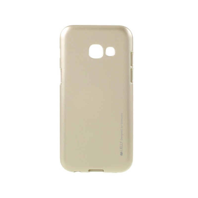 Husa Spate Goospery I-jelly Metal Samsung Galaxy A3 Gold 2017