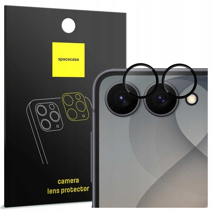 Sticla securizata pentru camera SPACECASE Camera Ring pentru Galaxy Z Flip 8, Negru