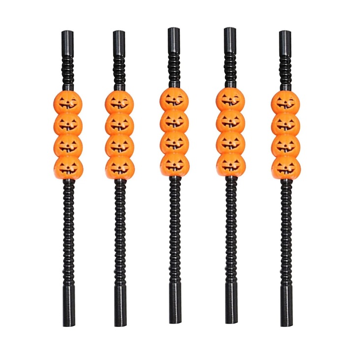 Paie Halloween ZYBLSSBB set 5 buc negru mov 22x27.5cm