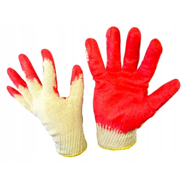 Set 100 manusi de protectie DBautomotive bumbac cauciuc albastru