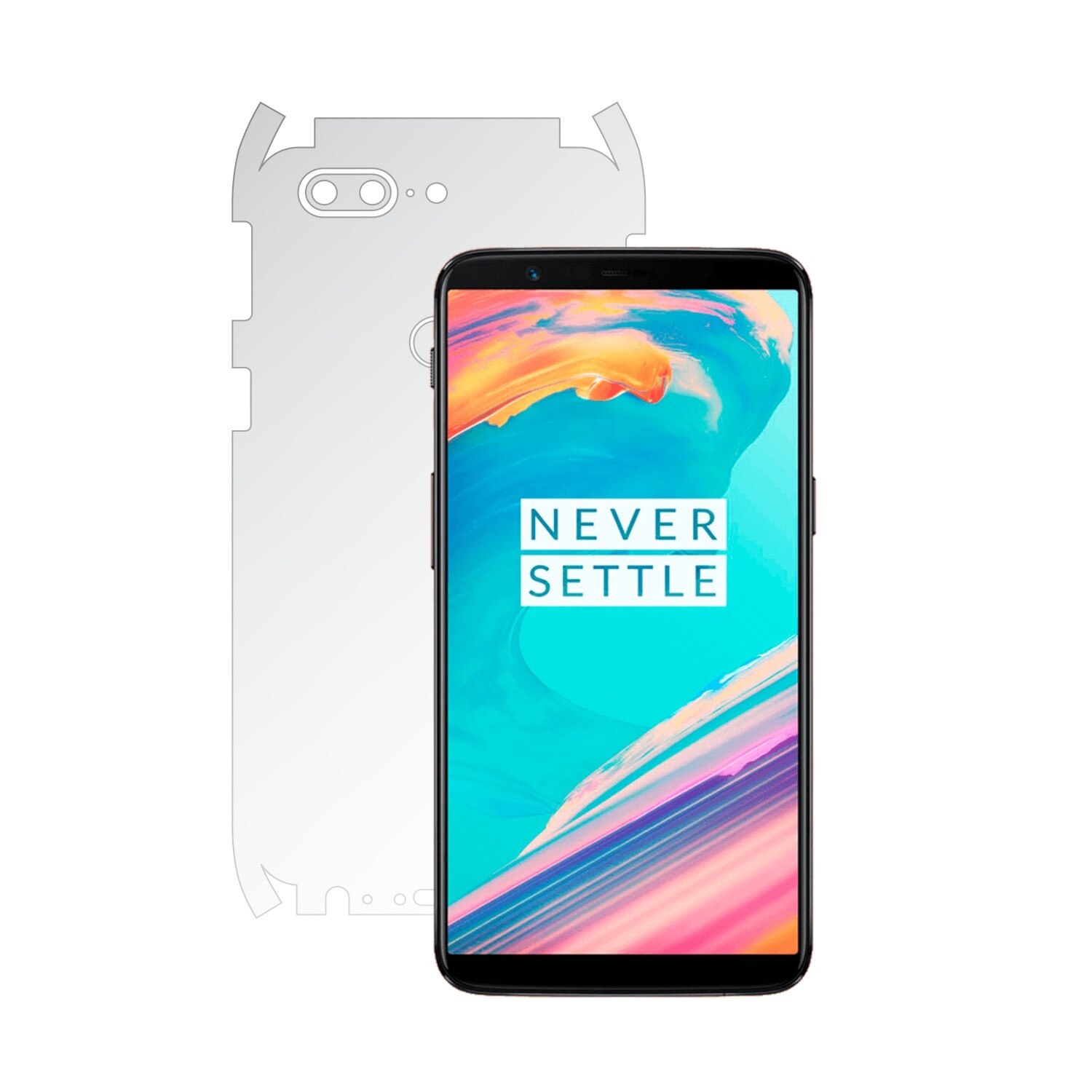 Folie Protectie Invisible Skinz Ultra-Clear AutoRegeneranta, Husa Transparenta de tip Skin Adeziv pentru Carcasa si Laterale, dedicata OnePlus 5T