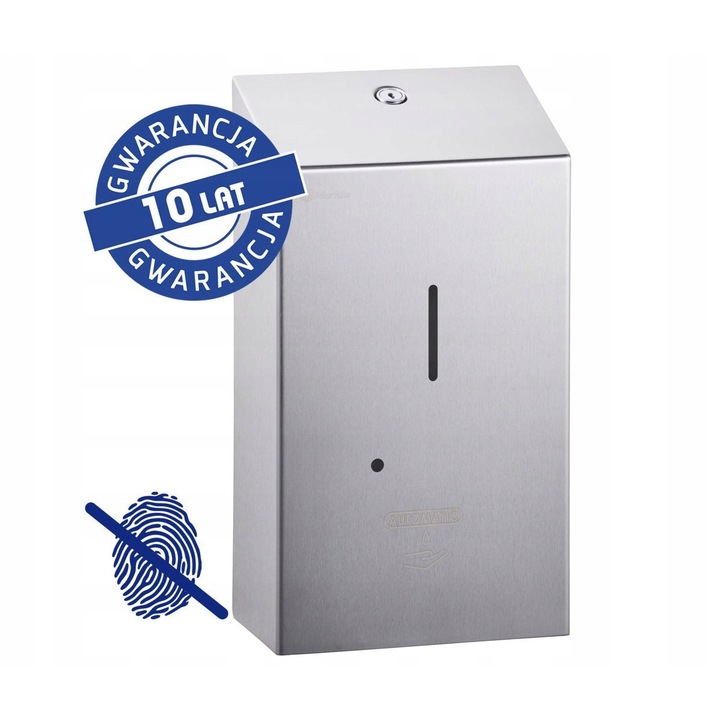 Dozator automat spuma sapun Merida Stella, inox mat, 1000g, 28.5x15x9.5cm