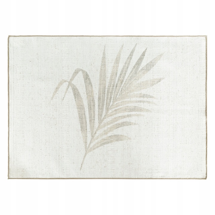 Eurofirany Ines 11 bézs szalvétaszett, 4 db, 32x45cm, poliészter pamut len, levélmintás