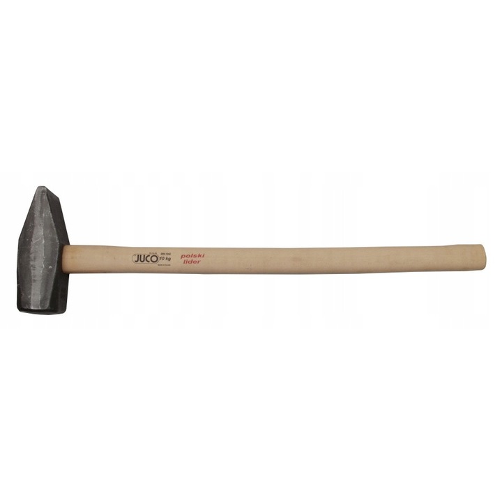 Ciocan fierar JUCO 10kg forjat calit, coada lemn fag 90cm