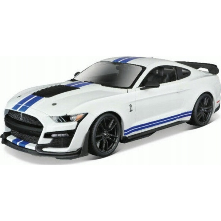 Maisto Mustang Shelby GT 500 2020 modellautó, fehér, 29x12.5x16.5cm, fém-műanyag-gumi