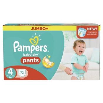 Pampers scutece chilotel Baby-Dry nr.4, 8-15 kg, 72 buc Pampers scutece chilotel Baby-Dry nr.4, 8-15 kg, 72 buc