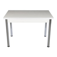 Masa extensibila Matrix 90X60 alba cu dungi negre