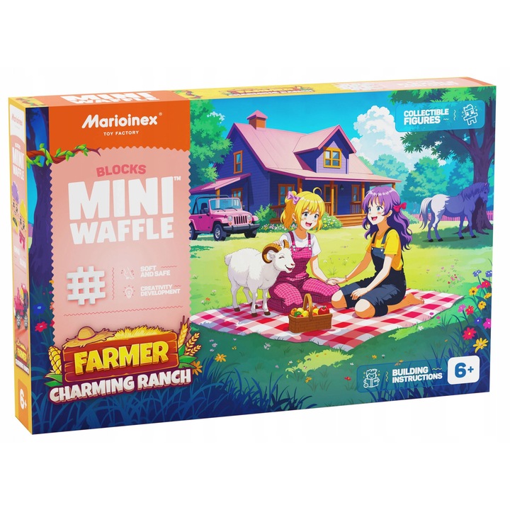 Конструктор Mini Waffle 112ел Фермер Urocze Ranczo, Marioinex