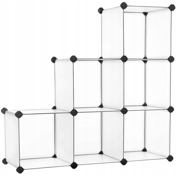 Songmics cipőtároló, fehér, 93x93x31cm, műanyag