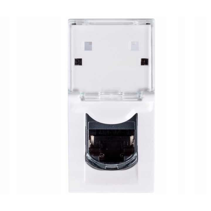 Priza retea Legrand Mosaic RJ45 5e alb 1M mat IP20