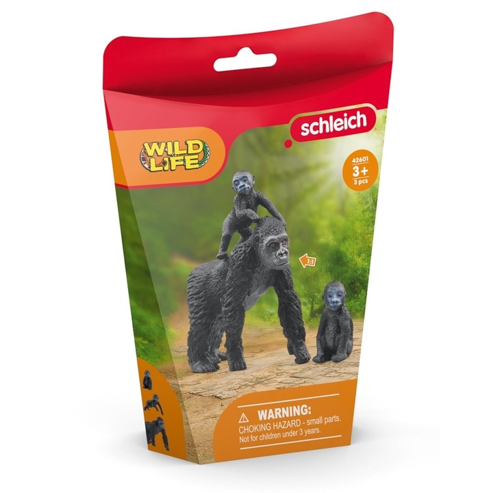 Фигурка Schleich Семейство горили 3 части многоцветна