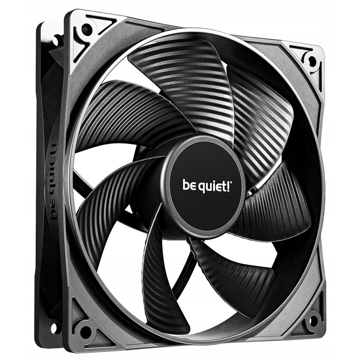 3 db be quiet Pure Wings 3 120mm PWM fordított ventilátor készlet, fekete, 120x120x25mm