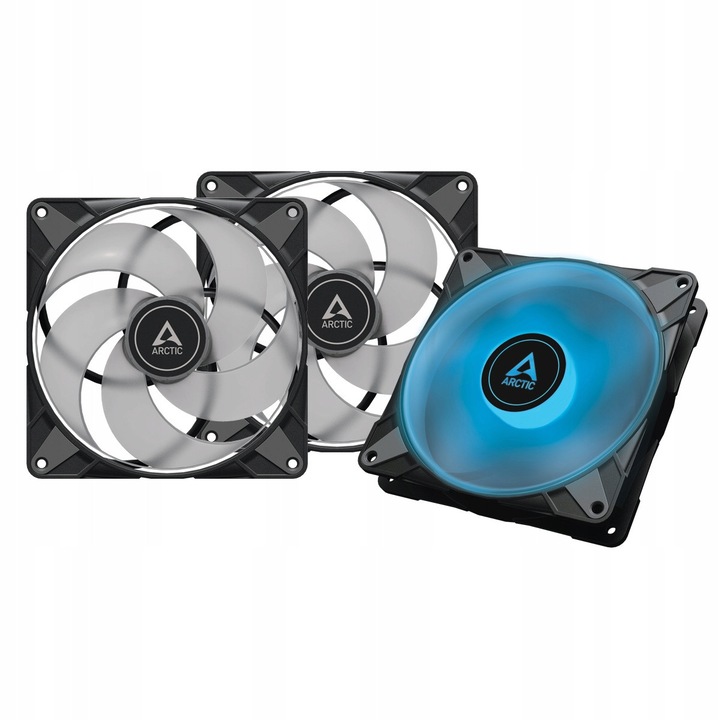 Ventilátor Arctic P14 PWM PST RGB 0dB, fekete, 140x140x27mm, 3 db-os készlet