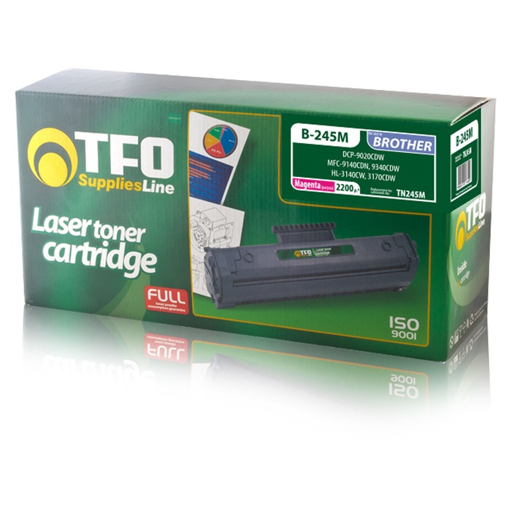 Toner magenta 2200 pagini compatibil Brother TN245M 150x180mm 130g