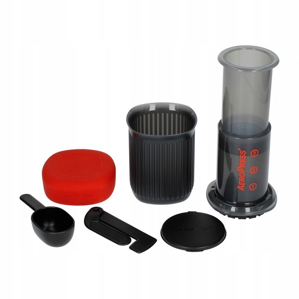 Aparat de preparare a cafelei AeroPress Go B77HVO8N, portabil, compact, 237 ml, negru/gri