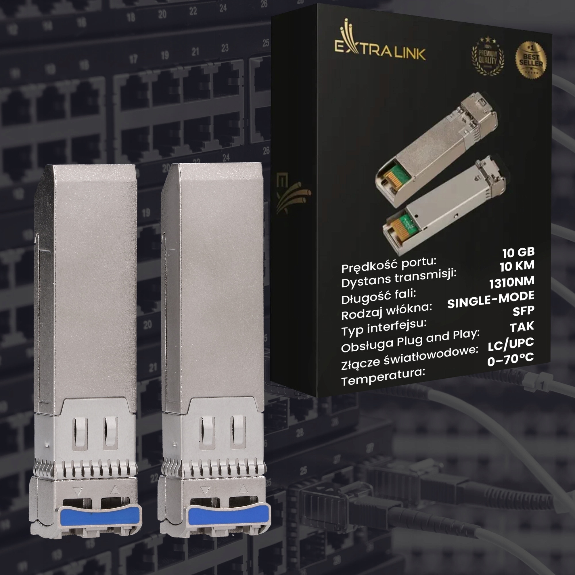 10 Sfp Module Modul SFP+ Extralink 10G 1310nm single-mode LC 10km set 2 buc - eMAG.ro