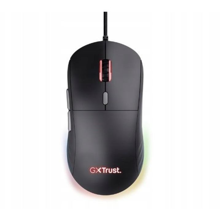 Trust GXT 925 Redex II gamer egér, optikai, RGB, fekete, 125x63x41mm