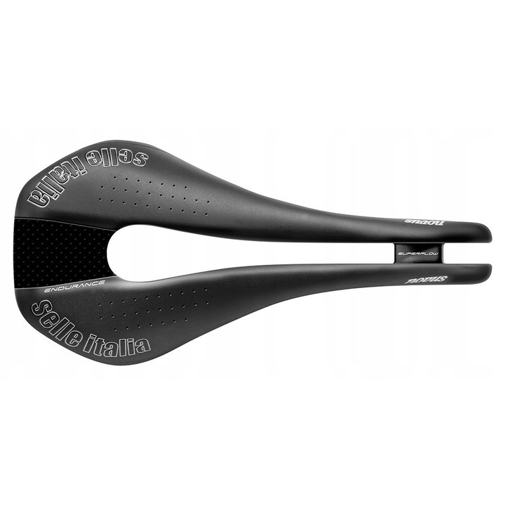 Sa bicicleta Selle Italia Novus Endurance TM SuperFlow, flexibila, negru, 138x282mm