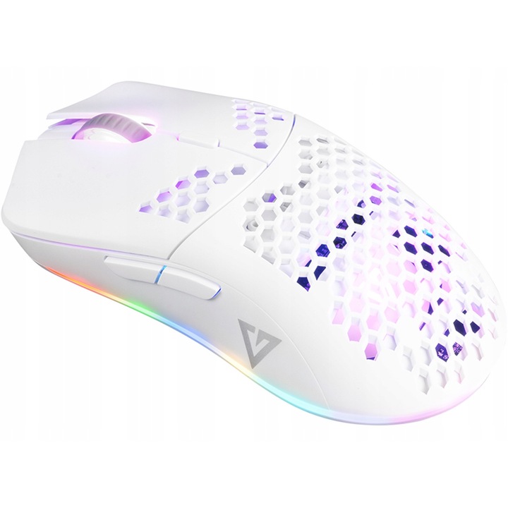Оптична мишка, MODECOM SHINOBI 3327, бяла, 6200dpi, 72g