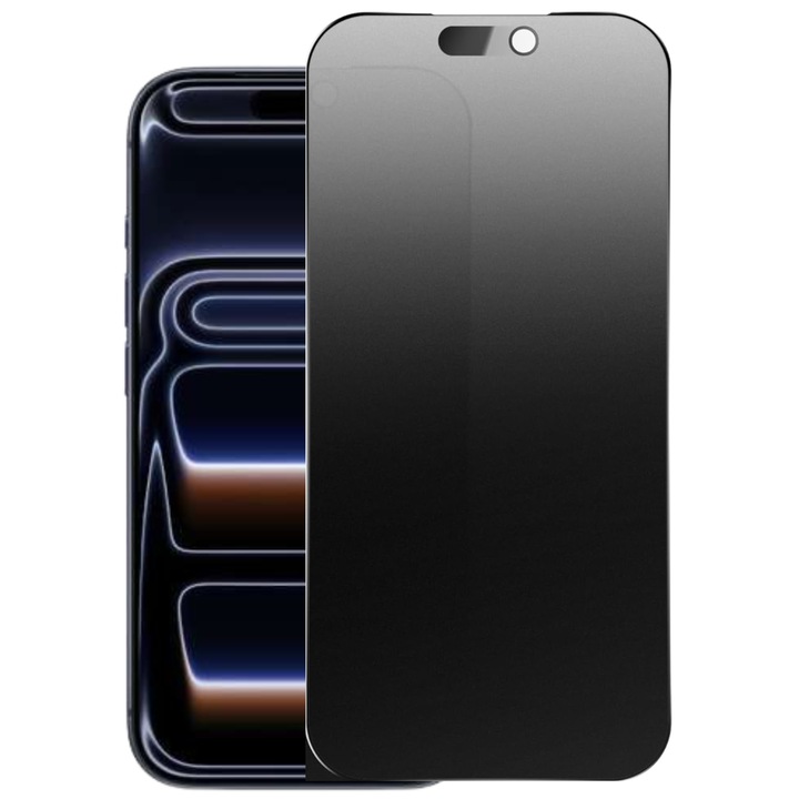 Folie Sticla Privacy AG Glass Mata pentru iPhone 14 Pro/ 15/ 16