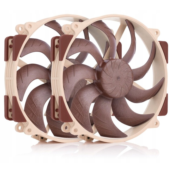 Noctua NF-A14x25r G2 PWM 140x140x25mm ventilátor szett, 2 db, 1500 RPM, barna