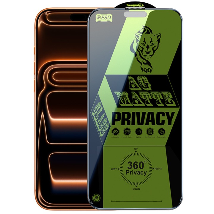 360 Privacy AG Matt Üvegfólia iPhone 15 Pro-hoz