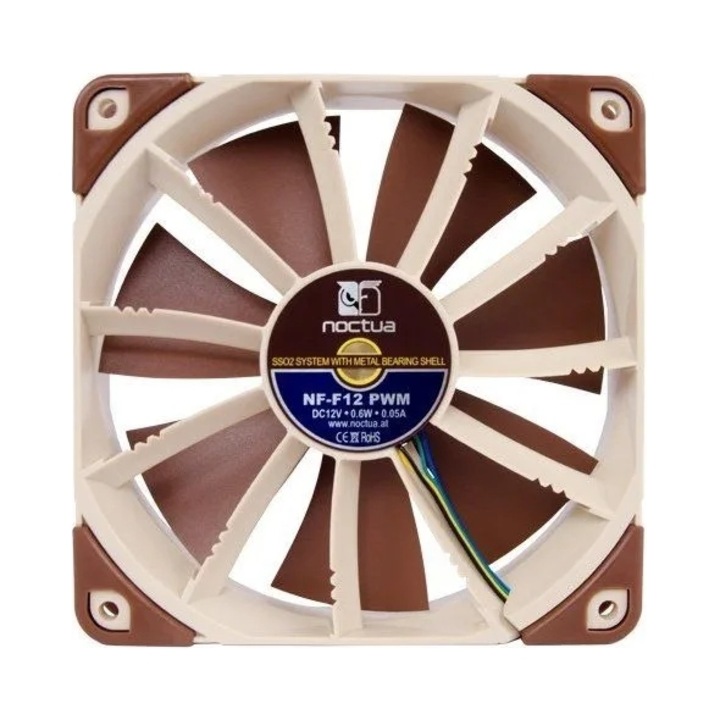 Ventilátor PC Noctua NF-F12 PWM 120x120x25mm csendes készlet