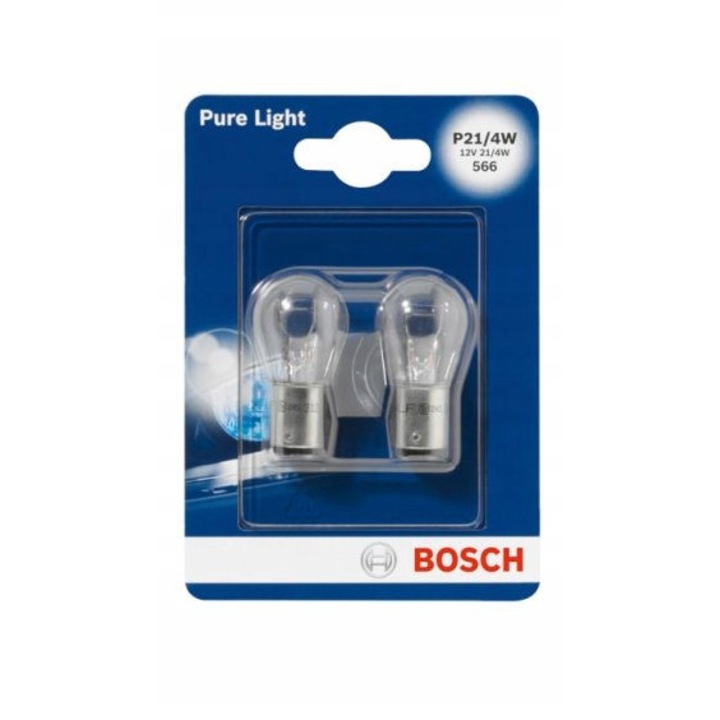 Bosch P21/4W 12V 21/4W BAZ15d Pure Light izzókészlet, 10 db