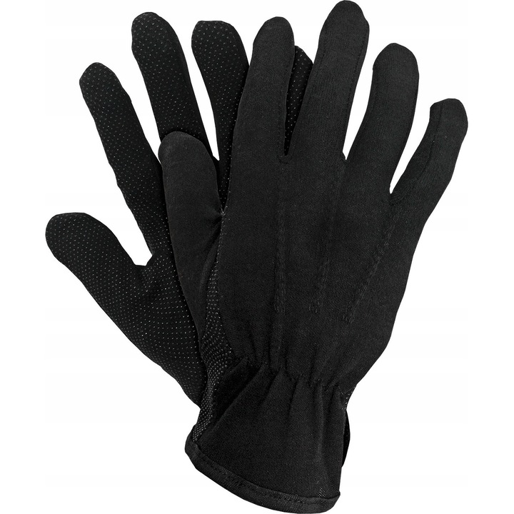 Manusi protectie Reis RMICRON B bumbac negru alb 12 perechi