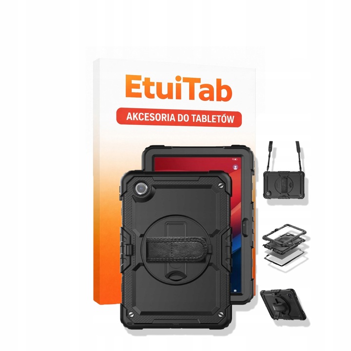 Husa tableta EtuiTab Lenovo Tab M11 11 inch TPU poliuretan negru 10.95x24.5cm