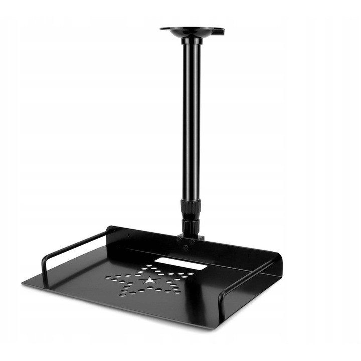 Suport universal proiector 2in1, negru, reglabil, 31x22cm, 20-40cm inaltime