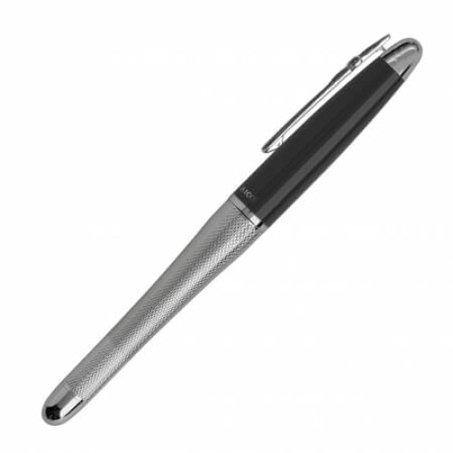 Pix Nina Ricci Rollerball Pen Sibyllin Negru, Metalic, Argintiu cu Negru