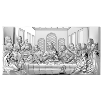 Icoana Cina Cea De Taina Foita de Argint 20x12cm ClassGifts Icoana Cina Cea De Taina Foita de Argint 20x12cm ClassGifts