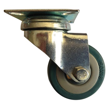 Roata pivotanta ADIX, din cauciuc siliconic, fara frana, cu placa, 50 mm, 40 kg Roata pivotanta ADIX, din cauciuc siliconic, fara frana, cu placa, 50 mm, 40 kg