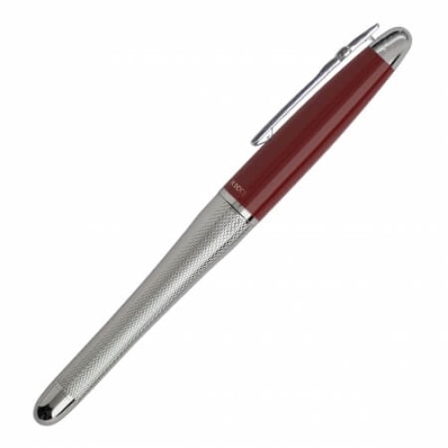Pix Nina Ricci Rollerball Pen Sibyllin Bordo, Metalic, Argintiu cu Bordo