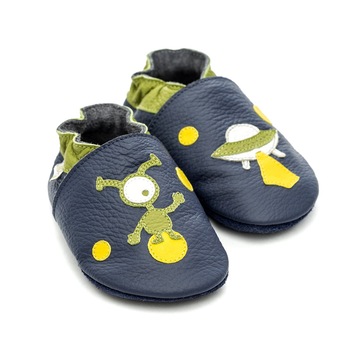 Pantofi cu talpa moale Liliputi, piele naturala, baieti, Albastru/Verde Pantofi cu talpa moale Liliputi, piele naturala, baieti, Albastru/Verde