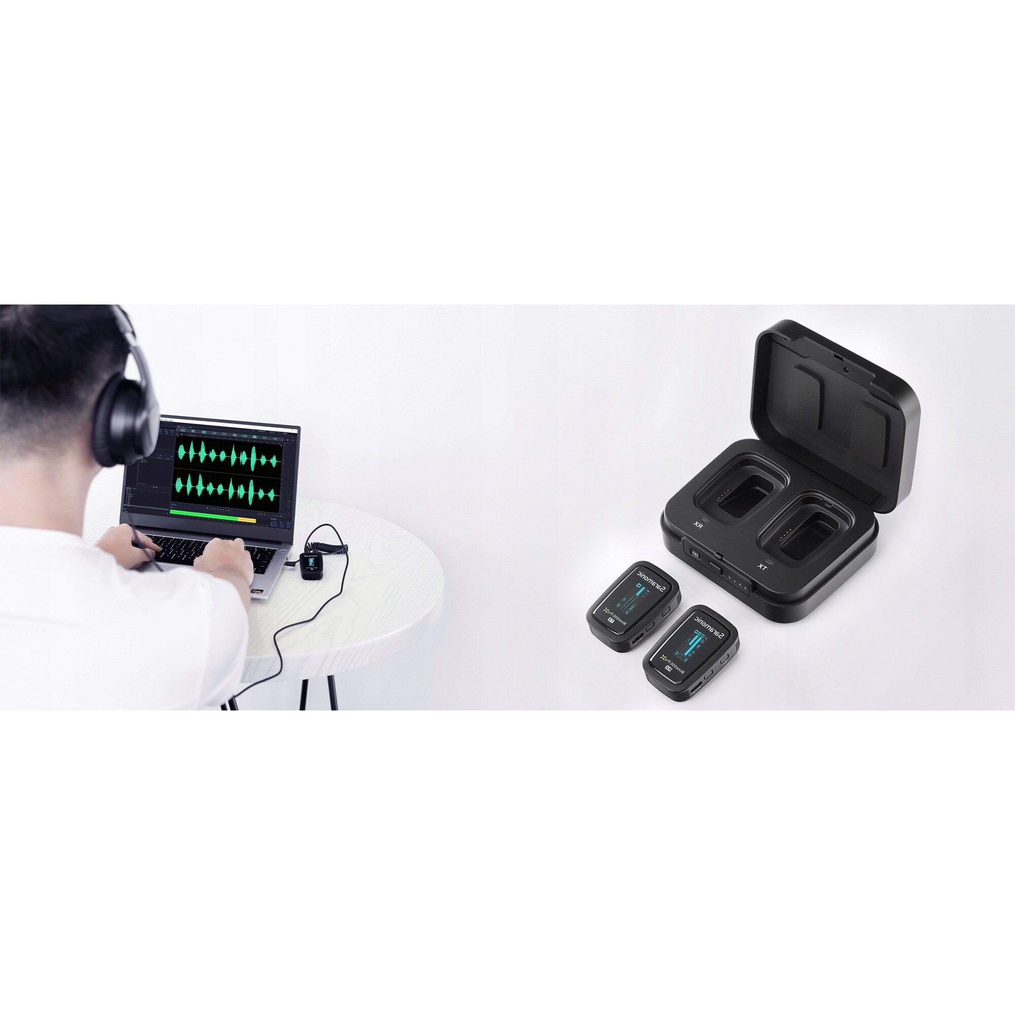Set microfon wireless Saramonic Blink500 ProX B1, 100m, negru