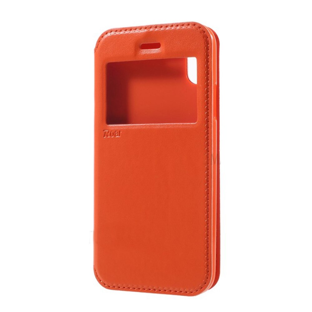 Husa flip wallet Roar Noble pentru iPhone X, portocaliu