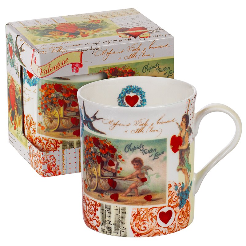 Ceasca portelan cu ingeri, Lancaster, 250ml, Multicolor